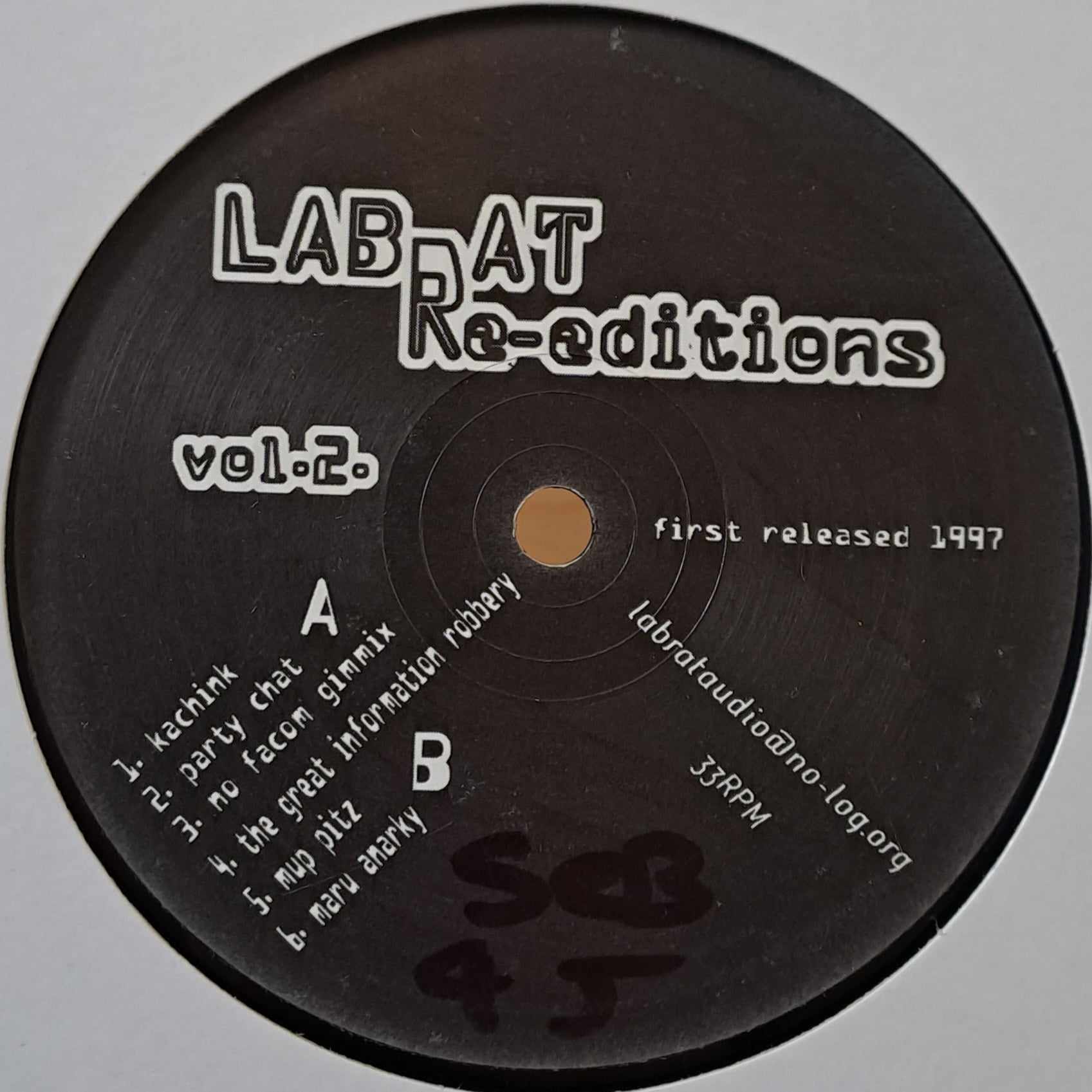 Labrat Re-Editions Vol.2. - vinyle freetekno